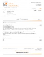 MODÈLE NH.1 | HONORAIRES | NOTE D'HONORAIRES | FORMAT C.1