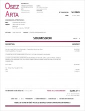 SE.1 SOUMISSION FRANÇAIS - FORMAT C.1 SERVICES