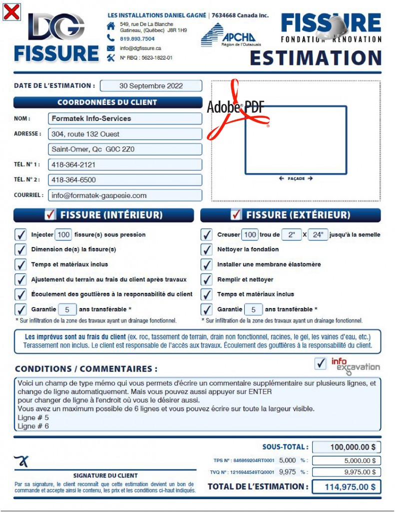 FONDATION - ESTIMATION - FISSURES - PDF DYNAMIQUE INTERACTIF - ÉCRAN